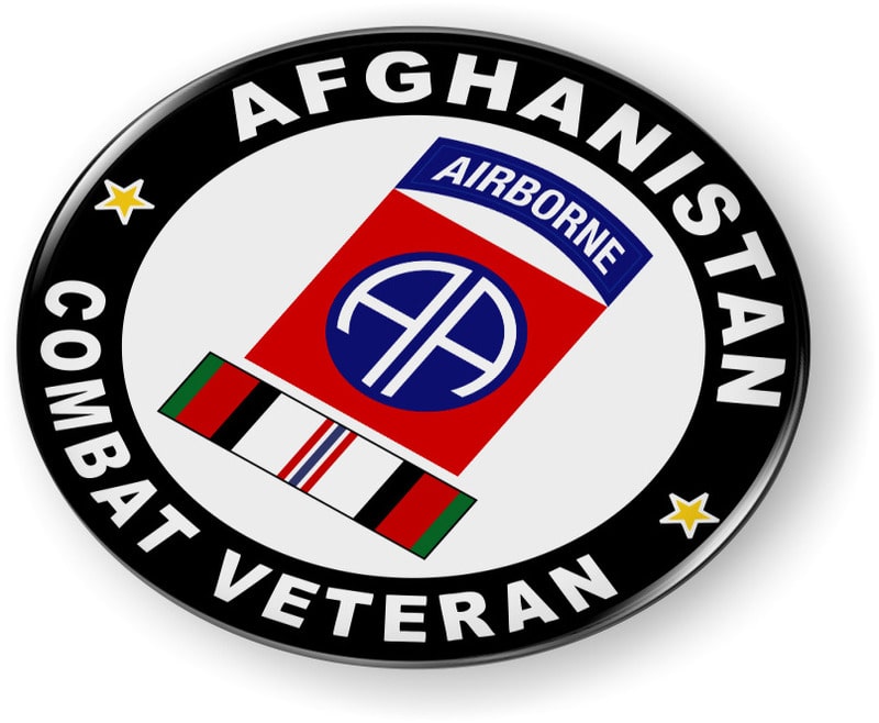  82nd Airborne Division Afghanistan Combat Veteran Emblem